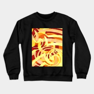 Abstract Swirls in yellow and beige Crewneck Sweatshirt